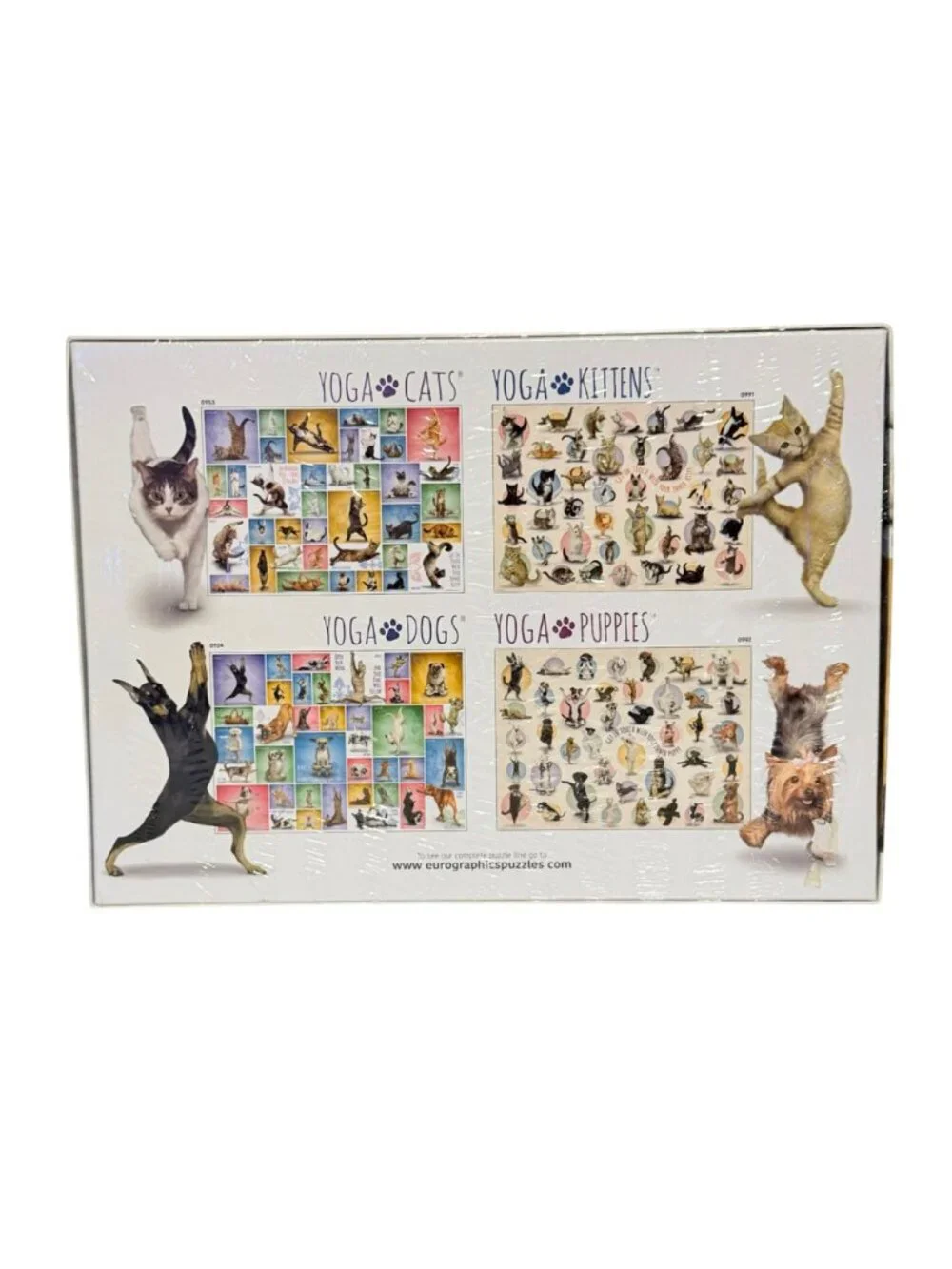 EuroGraphics Yoga Cats 1000 Piece Puzzle Made In USA 19 1/4